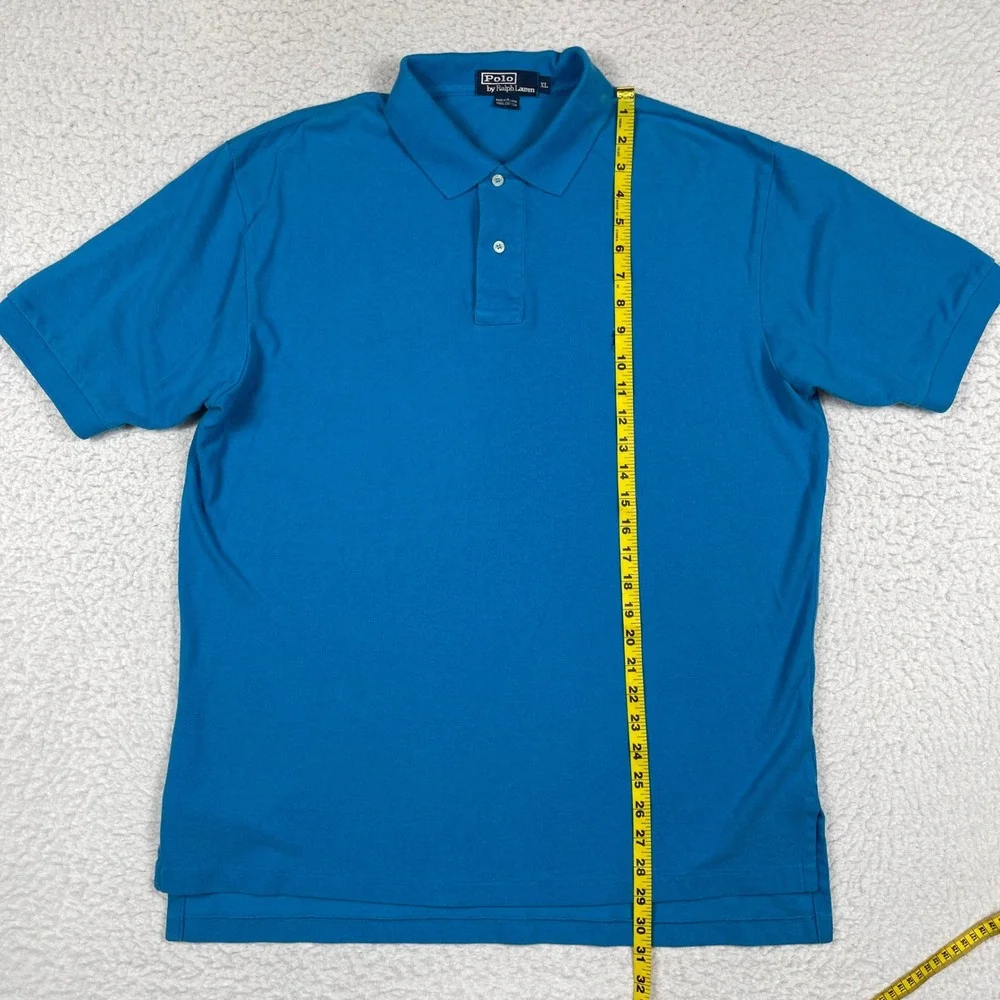 Polo Ralph Lauren Polo Shirt Mens XL Blue Short Sleeve Classic Fit Pique Logo